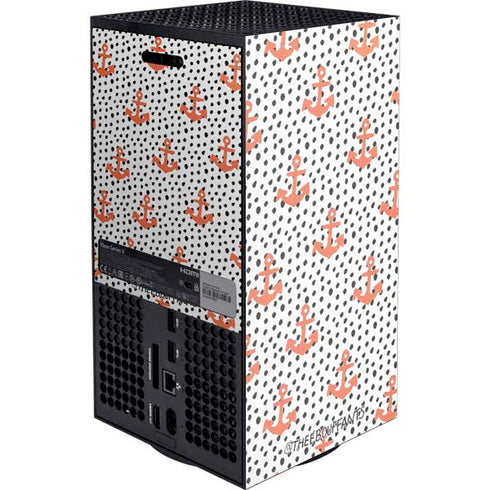 Bouffants and Broken Hearts Anchors and Dots XBox Series X Digital Edition Console Skin